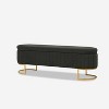 Bernardo Modern Tufted Storage Bench with Metal Legs|ART OF LIVING DESIGNS - 3 of 4