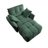 DOMETOUR Ergonomic Single Seater Sofa with Ottoman, High-Resilience Cushions, Easy Assembly Modern Chair for Living Room, Office, Green - 4 of 4