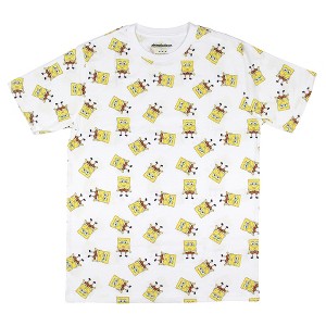Nickelodeon Men's SpongeBob All Over Graphic Print Adult Short Sleeve T-Shirt - 1 of 4