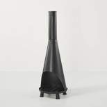 Wood Burning Outdoor Metal Fire Pit Chimenea Black - Hearth & Hand™ with Magnolia