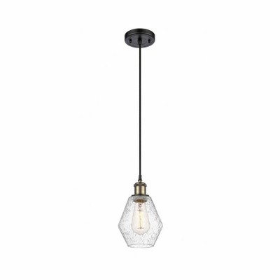 Cindyrella - 1 Light Cord Hung Mini Pendant In Industrial Style-10 Inches Tall and 6 Inches Wide