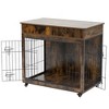 Dog Crate Furniture with Drawers, 38.4" Dog Kennel with Double Doors, Large Dog Crate, Dog Cage End Table For Small Medium Dogs - image 2 of 4