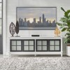 Buylateral Hampshire TV Stand for TVs up to 55" White/Black: Media Console with Adjustable Shelves, Cable Management - 2 of 4