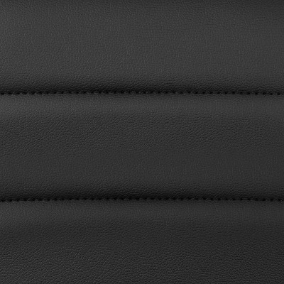 Black Vinyl Adjustable Swivel Barstool with Metal Base