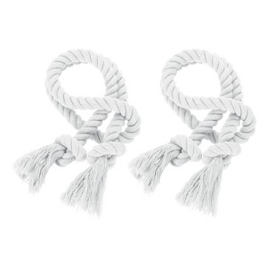 Unique Bargains Hand-Woven Decorative Tassel Rope Curtain Tiebacks 30" - 1 of 4
