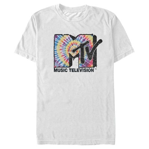 Men's MTV Groovy Tie-Dye Logo T-Shirt - White - 2X Large