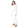 EVERYDAY KIDS Girls’ Fleece Off-White Crewneck Sweatshirt; Girl’s Long Sleeve Pullover Shirt - Soft and Breathable Cotton/Poly Blend - 3 of 4