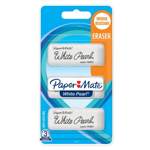 3 Count .1 Pack 70624 White Pearl Erasers Large 