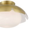 Possini Euro Design Possini Euro Brock 12" Wide Antique Brass Ceiling Light - 4 of 4