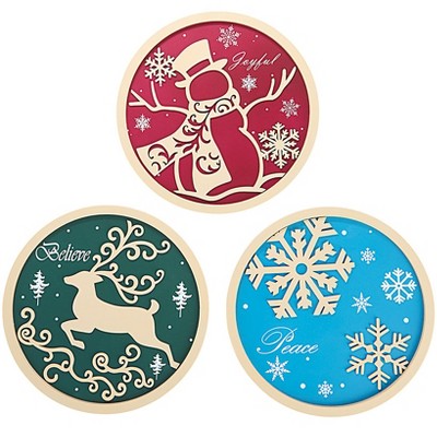 The Lakeside Collection Holiday Wall Art Trio