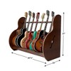 A&S Crafted Products Session Deluxe Multiple Guitar Stand Walnut Finish Full Size (7-9 Cases) - 3 of 4