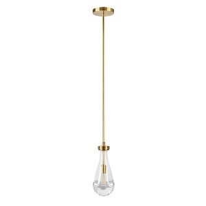 Hudson and Canal 5" Wide Pendant with Glass Shade - 1 of 4