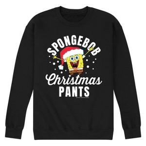 Men's - SpongeBob SquarePants - Christmas Pants Graphic Fleece Sweatshirt - 1 of 4