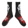 Ghostface Mask With Text and Splatter Mens Athletic Crew Socks - 3 of 4