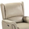 Paulina Genuine Leather Power Recliner with Wingback Design |ARTFUL LIVING DESIGNS - 3 of 4