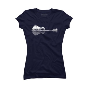 Junior's Design By Humans Nature Guitar By Maryedenoa T-Shirt - 1 of 3