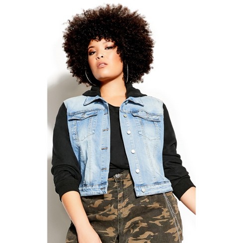 Target denim jacket deals plus size