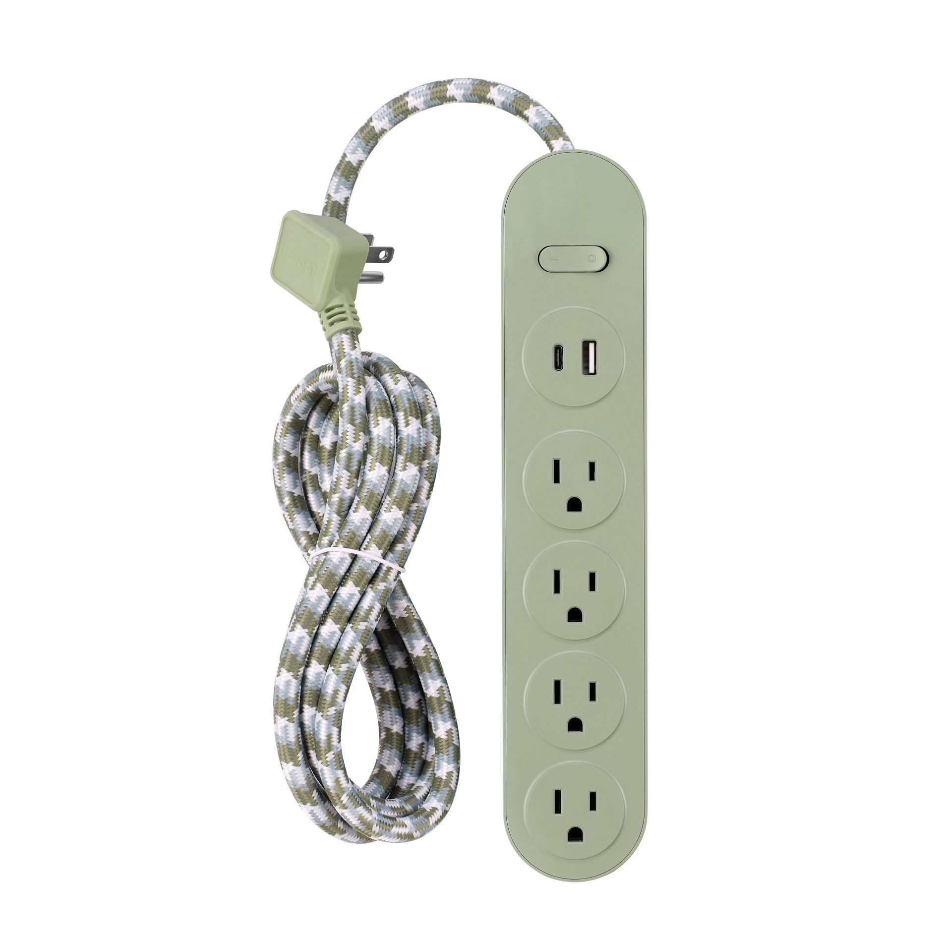 6' 4 Outlet Power Strip USB - Heyday
