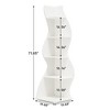 Resenkos Bookshelf, Bookcase Standing Shelf Unts,5-Tier Corner Shelf, Modern Wall Corner Bookshelf Bookcase,White - 3 of 4