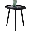 Kings Brand Furniture Whelan Round Metal Side Accent End Table, Nightstand Accent Table, Black - image 2 of 4