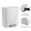 Trash Can - 3.2/5.3/8 Gal,12/20/30 L Stainless Steel Kitchen Trash Can Rectangular Garbage Bin with Soft Close Lid Foot - 3 of 4