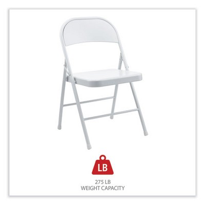 Gray Armless Metal Folding Reception Chair