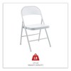 Alera Armless Steel Folding Chair, Supports Up to 275 lb, Gray Seat, Gray Back, Gray Base, 4/Carton - 4 of 4