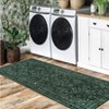 Boho Print Washable Rugs Non Slip Low Pile Vintage Floral Traditional Carpet for Living Room - 2 of 4