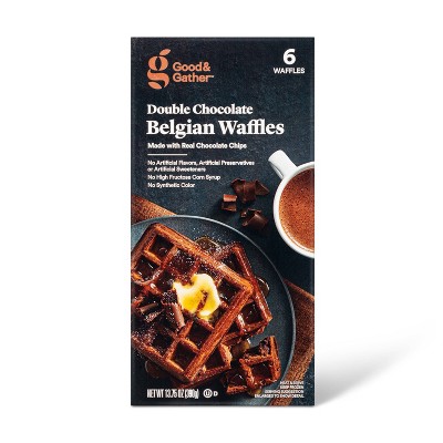 Double Chocolate Belgium Style Frozen Waffles - 6ct - Good & Gather™