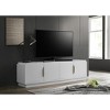 VYNXARI 70"W White 4-Door TV Stand,Storage Cabinets with doors and shelves - 2 of 4