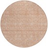 Copper And Beige Floral Washable Indoor Outdoor Area Rug - 4 of 4
