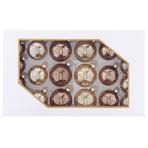 Kurt Adler 60-80 MM Shiny and Matte Gold and Bronze Mercury Glass Balls, 20-Piece Set - 1 of 4