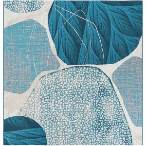 Unique Loom  Outdoor Modern Seaglass Area Rug - 1 of 4