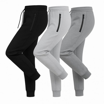 Mens 3 Pack Fleece Joggers Ultra Soft