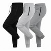 Mens 3 Pack Fleece Joggers Ultra Soft - 2 of 4