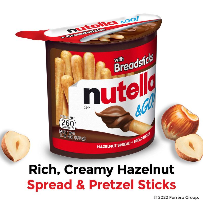 Nutella & Go! Hazelnut Spread & Breadsticks - 1.8oz/4pk, 4 of 10