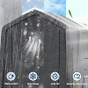 GustoWave 7x10FT Outdoor Portable Storage Shed with Roll-Up Door for Motorcycle, Garden and Tools - 2 of 4