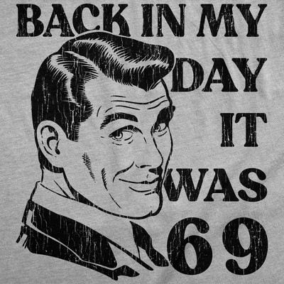 Мужские футболки Crazy Dog T-Shirts, Inc. Mens Funny T Shirts Back In My Day It Was 69 Sarcastic Viral Meme Graphic Novelty 6 7 Tee For Men - Crazy Dog Men's T Shirt For Nerds Light Grey XXL — фото 2