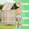 KWPZQEB Wooden Cold Frame Greenhouse with Adjustable Shelves, Portable Greenhouse Cabinet with Transparent Openable Top for Outdoor and Indoor - 4 of 4