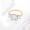 Slickblue Trendy 3.65 Ct. Modern Royal Engagement Ring for Women, Cushion & Round CZ, Rose Gold/Silver/Gold, Sizes 5-10 - 2 of 2