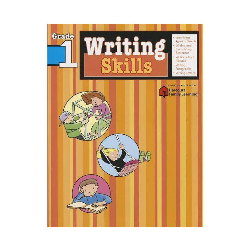 Writing Skills: Grade 1 (Flash Kids Harcourt Family Learning) - (Paperback), 1 of 2
