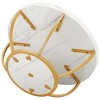Zeus & Ruta 31.7" Modern Round 2-Tier Wood Accent Coffee Table with Open Storage Shelves - 4 of 4