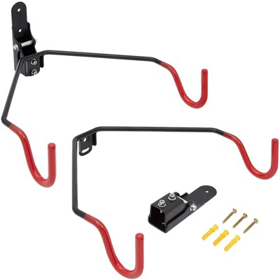 Juvale 2 Pack Wall Mounted Bicycle Hanging Hooks, 88 Lb Limit, 14.5 in