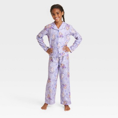 Girls' Disney Frozen Coat Pajama Set - Purple