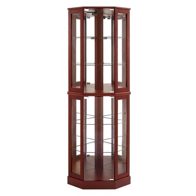 NicBex 72.00" 6-Tier Bookshelf with Lights & Mirrors & Shelves Bookcases for Living Room Home Office