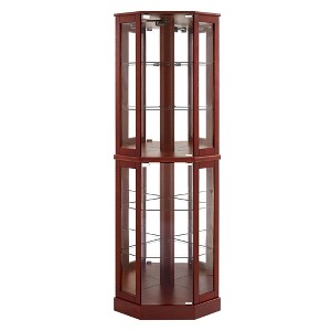 NicBex 72.00" 6-Tier Bookshelf with Lights & Mirrors & Shelves Bookcases for Living Room Home Office - 1 of 4