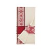 Saro Lifestyle Classic Charm Jacquard Napkin (Set of 4), Red, 19"x19" - 2 of 4