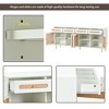 NicBex TV Stand with Rattan Door for TVs up to 65 Inches,Modern Entertainment Center with 4 Drawers and 2 Cabinet,White - 4 of 4
