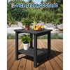 Outdoor Adirondack Side Table - HDPE Side Patio, All-Weather Resistant, Square Plastic Patio Table, Perfect for Garden and Porch - 2 of 4