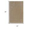 Tan Wool Hand Woven Area Rug - 3 of 4